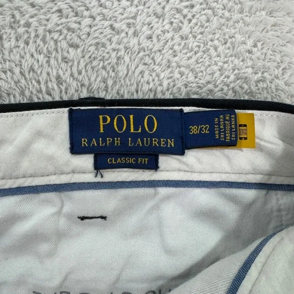 Polo Ralph Lauren Mens 38x32 Classic Fit Chino Pants Black Cotton Twill Casual - Picture 6 of 12